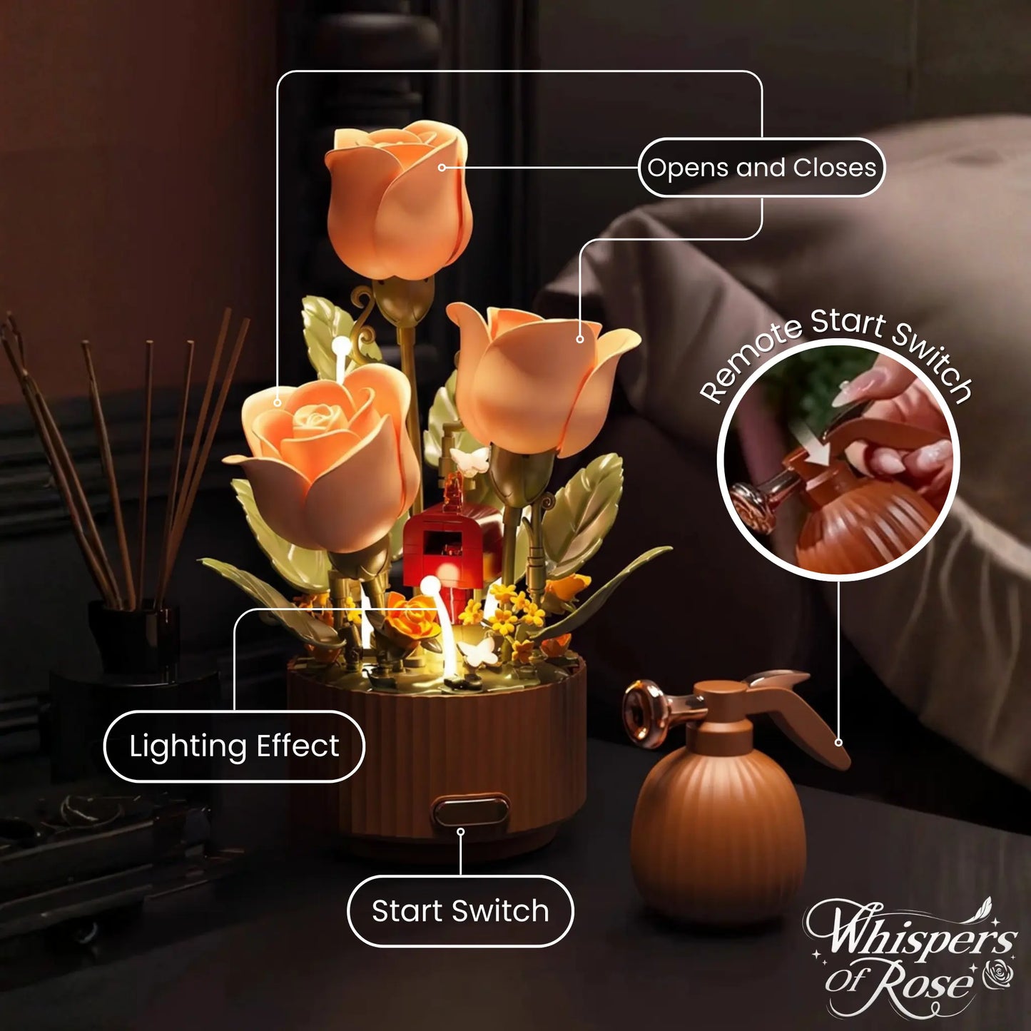 Whispers of Rose™ - Light-Up Rose Bouquet Set